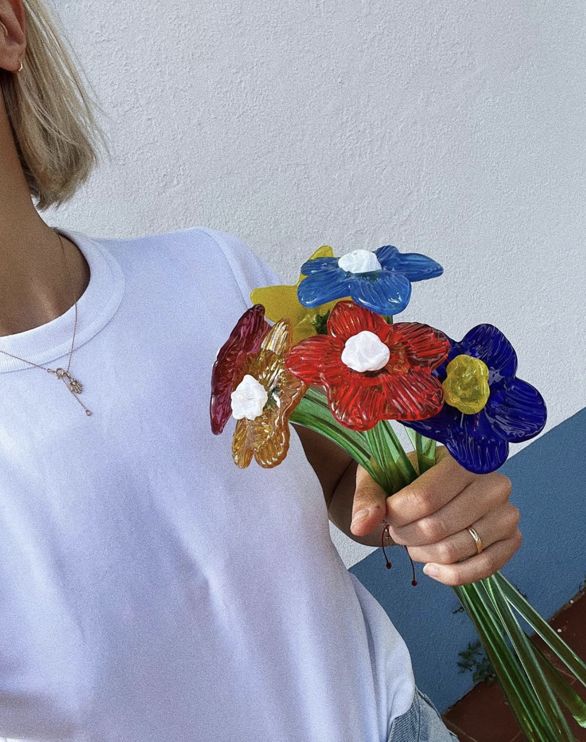 Mouthblown crystal glass flower - large — Lucie Claudia Podrabska